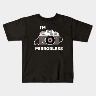 I'm Mirrorless Photographer Cartoon Camera Drawing Kids T-Shirt